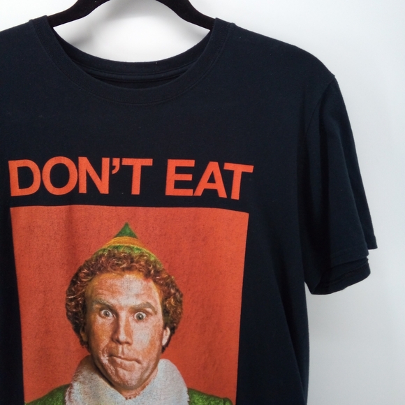 Elf Don't Eat Yellow Snow Ripple Junction 100% Cotton Christmas Movie M - Picture 4 of 5